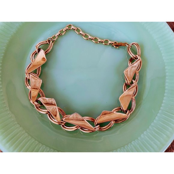 Vintage Chunky 1980s Chain Collar Necklace - Picture 1 of 9